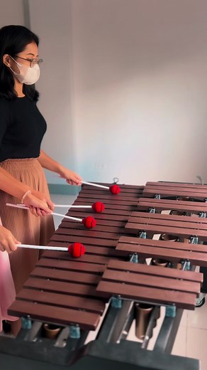 Playing their new marimba. 🎶 | INC Production Company