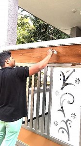 Woodgrains texture design by Camal Oil Tube gate #gate #texture #painting #wooden #art #reels | Vinod Kumar Varma