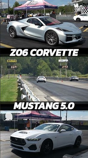 Z06 Corvette vs Mustang 5.0 Drag Racing @ Island Dragway