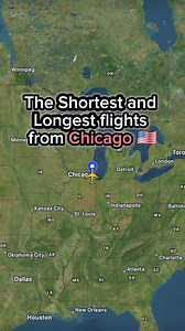 123K views · 798 reactions | The shortest and longest flights from Chicago  | Flight and routes Every day | Facebook