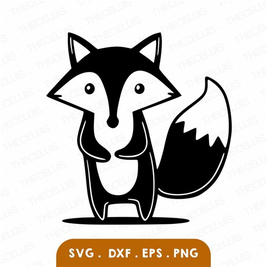 Fox SVG PNG DXF Files: Animal Clipart for Cricut, Silhouette (Instant Download)