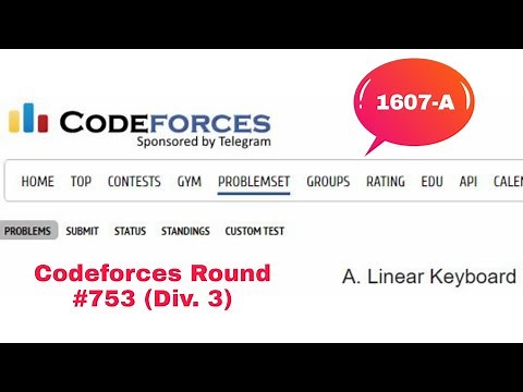 Codeforces || A. Linear Keyboard || 1607A || Round #753 (Div. 3) || Competitive Programming