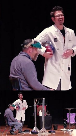 Bowling Ball Pendulum Swing Live! Kinetic vs Potential Energy #shortsvideo