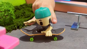 Learn how to fingerboard with all new, Tech Deck Sk8 Crew Each pack comes with a Tech Deck board and Sk8 Crew member to get started. With 6 Sk8 Crew figures to collect, improve your skills to master moves like ollies and power slides. Snap the skate crew member onto the skateboard deck and start practicing. Scan the QR code for video tutorials to study your favorite moves. There are a ton of Decks, toy figures & playsets to collect! Ride, flip, and grind with Tech Deck fingerboards from real ska