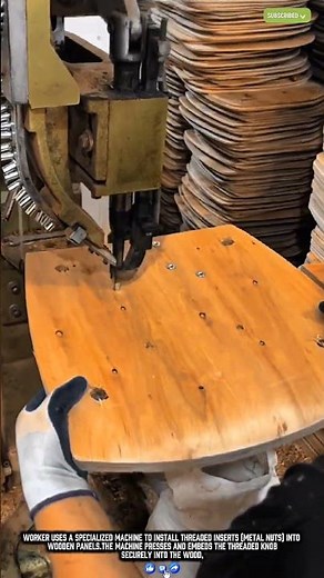 Threaded Inserts Installed into Wood with Precision Machine