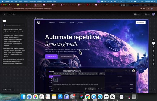 Tutorial de 18 minutos para aprender a usar Google Stitch desde cero.Explica cómo diseñar interfaces con IA, generar prototipos y crear apps completas con prompts.Si te interesa el diseño con IA, esto te interesa ⬇️