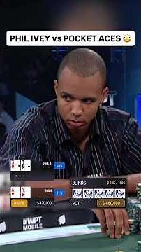 Phil Ivey RUNS INTO POCKET ACES 🥶 #poker #casino #pokerhands