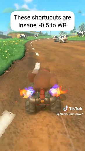 Even moo moo meadows has Insane SHORTCUTS 🔥 WR by Alpha🇩🇪 1.58.642 #マリオカート #mariokart #mariokartworld #nintendo #mariokartcow