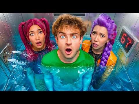 Last To Leave Elevator Wins $1,000! (KPop Demon Hunters)