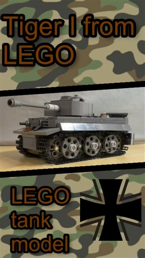 LEGO Tiger I #shorts #lego #ww2 #review #tiger #tank #custom #history #model #military #building