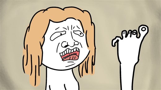 Animated Sequence of a Cartoonish Human Figure