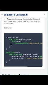 Java Static Class Explained in 90 Seconds | OOPS for Interview #java #oopsconcept #javainterview