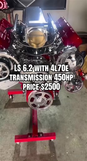 LS 6.2L 4L70E Transmission 450HP Strong running combo, ready for your next swap or performance build. Reliable power with the right setup to handle street or project use. • 450 horsepower • 4L70E automatic transmission included • Tested & ready • 3-year warranty 💲 $2,500 Serious buyers only message for details. #LSNation #LSSwap #V8Power #GMPerformance #EngineSwap