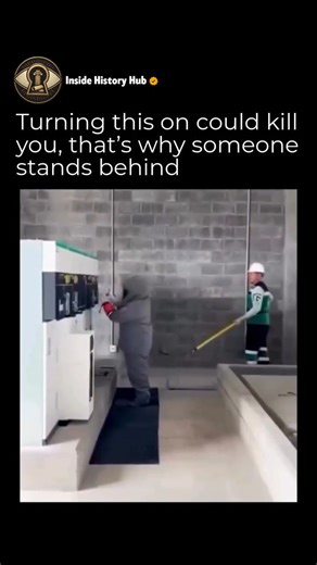 Inside History Hub on Instagram: "⚡🛡️😳 High-voltage technicians switch transformers with extreme care and backup safety. One works while another stands ready with an insulated rescue pole to pull him away instantly if needed. Follow @insidehistoryhub for more 🔋 Current can lock muscles making escape impossible in seconds. Protective suits gloves and protocols save lives as these workers risk everything to keep power flowing to cities and homes."