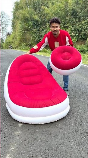 Footstool With Inflatable Air Chair Furniture Unboxing😍
