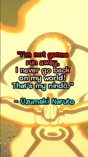 "My Nindō | Naruto Quote"
