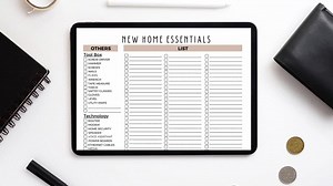 New Home Essentials Checklist, Moving Checklist Printable, New Home Planner, First Home Checklist PDF - Etsy