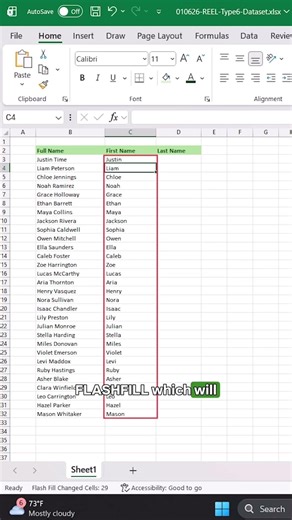 Stop splitting names manually in Excel.