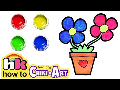 How To Draw Flowers | Easy Art For Kids | HooplaKidz How To | Chiki Art