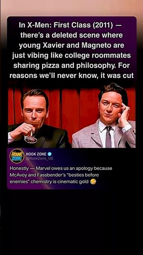 In X-Men First Class (2011), a deleted scene shows young Xavier and Magneto casually