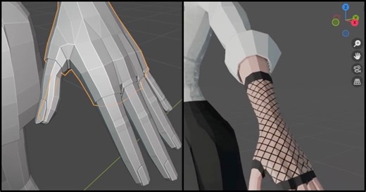 This Modeling Technique Lets You Quickly Set Up 3D Fishnet Gloves