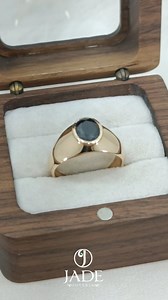 Chevalier con piedra central negra en oro 18k✨💍💎 #chevalier #chevalierenoro #joyaspersonalizadas #oro18k #piedraspreciosas👑 #joyeriajade #trujillo_perú | Joyería Jade Trujillo