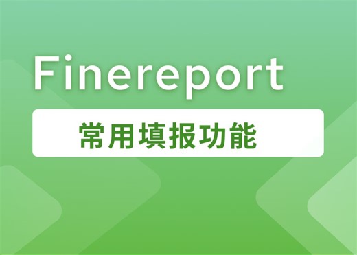 Fine report-常用填报功能演示