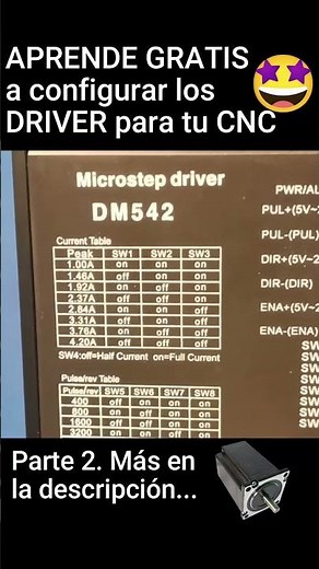💡🔧Cómo configurar DRIVER para motor CNC | DM542 TB6600 MACH3 P2