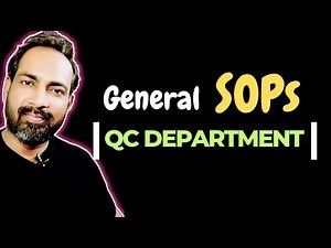 QC GENERAL SOPs | STANDARD OPERATING PROCEDURE