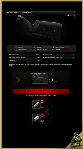 Gunsmith Part 7 12.11 Build Guide in 60 seconds | Remington M870 Shotgun | Escape From Tarkov EFT