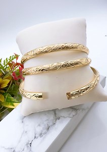 5MM Hawaiian Style Hamilton Gold Hinge Bangle - Etsy