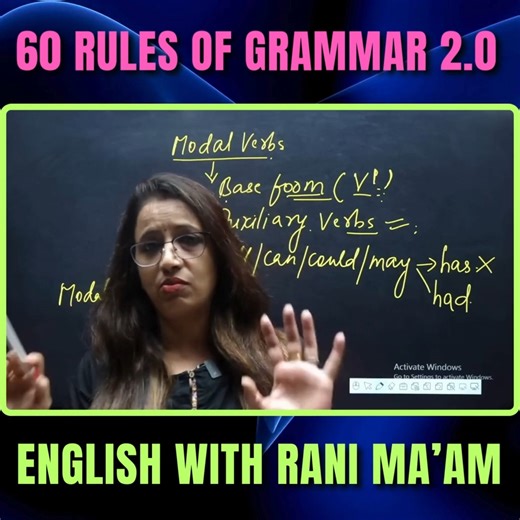 60 Rules of Grammar | Rule - 4 | English With Rani Ma'am #grammar #English #englishlearningreels | English With RANI MAM