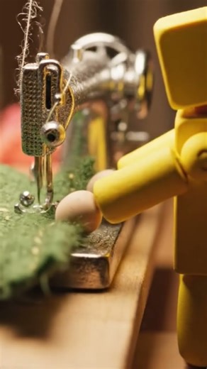 Miniature Robots Making Green Jacket...