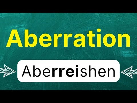 How to pronounce: aberration "aberration" "deviation" "anomaly" in American English with examples