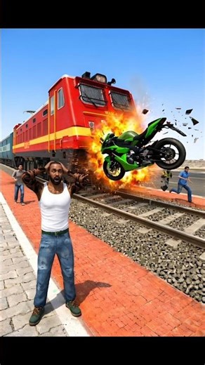 “Train vs R15 Crash Shocking Explosion Realistic Action Scene | Don’t Miss!” #shorts #funny