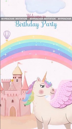 Dreamy Unicorn Birthday Invitation – A Magical Birthday Celebration
