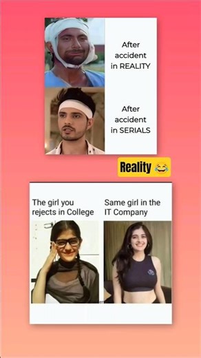 Reality be like🤕Serials be like😎💀Life comparison 😂 #ExpectationVsReality #IndianMemes #Relatable