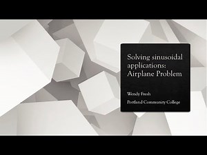 Solving Trigonometric Equations: Airplane problem