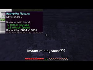 What is the fastest mining speed in Minecraft 1.16? (with netherite pickaxe... and hoe)