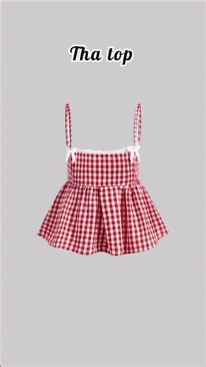 Red Gingham Peplum Top with Wide-Leg Denim Jeans | Cute Summer Casual Outfit ❤️👖