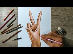 How to draw Hands with Colored Pencil