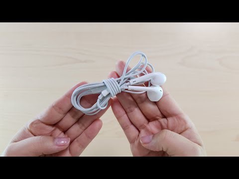 【簡単結び方】 イヤホンコードの巻き方💡How to wrap the earphone cord#傷まない#絡まない#耳機線的纏繞方法#簡単#結び#knot#結び方#打結#技#묶는방법