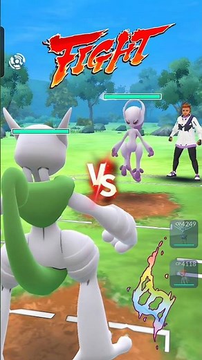 Shiny Mega Mewtwo X vs Mega Mewtwo Y EPIC Battle 🔥 #pokemon #pokemongo #shorts