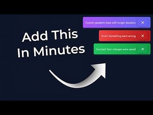 How to make modern frontend toast notifications | Tutorial (HTML - CSS - JS)