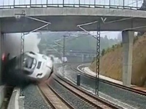 Spain's massive train crash caught on camera