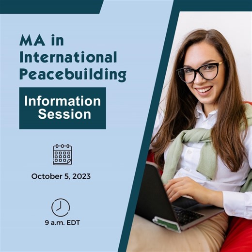 Attend a Master of Arts in International Peacebuilding information session! Learn more and register: https://www.hartfordinternational.edu/academic-programs/admissions-aid/attend-information-session | Hartford International University