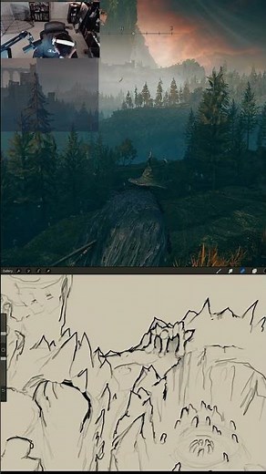 Sketching the FINGER RUINS for my ELDEN RING SHADOW OF THE ERDTREE DLC MAP #eldenring #eldenringdlc