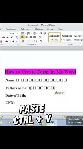 How to create Form in Ms Word( Computer world 🌎)