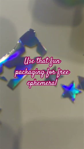 Make Fun Free Holographic Stars #Recycle Packaging