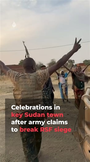 Sudan’s military shared video of residents celebrating with soldiers after it claimed to have broken a nearly two-year siege by the paramilitary Rapid Support Forces on the key town of Dilling in the Kordofan region. | Al Jazeera English